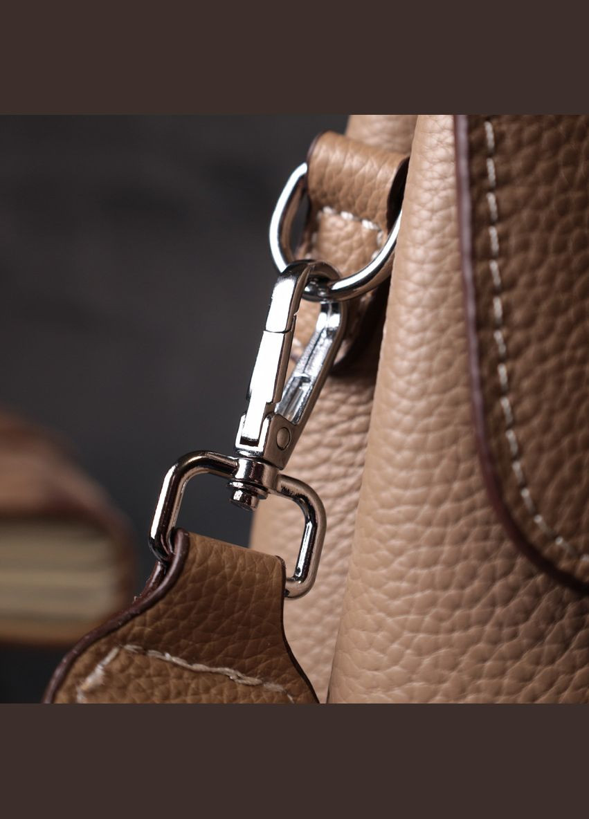 Сумка женская через плечо сэтчел кожаная 22292 Бежевая Vintage (302008130)