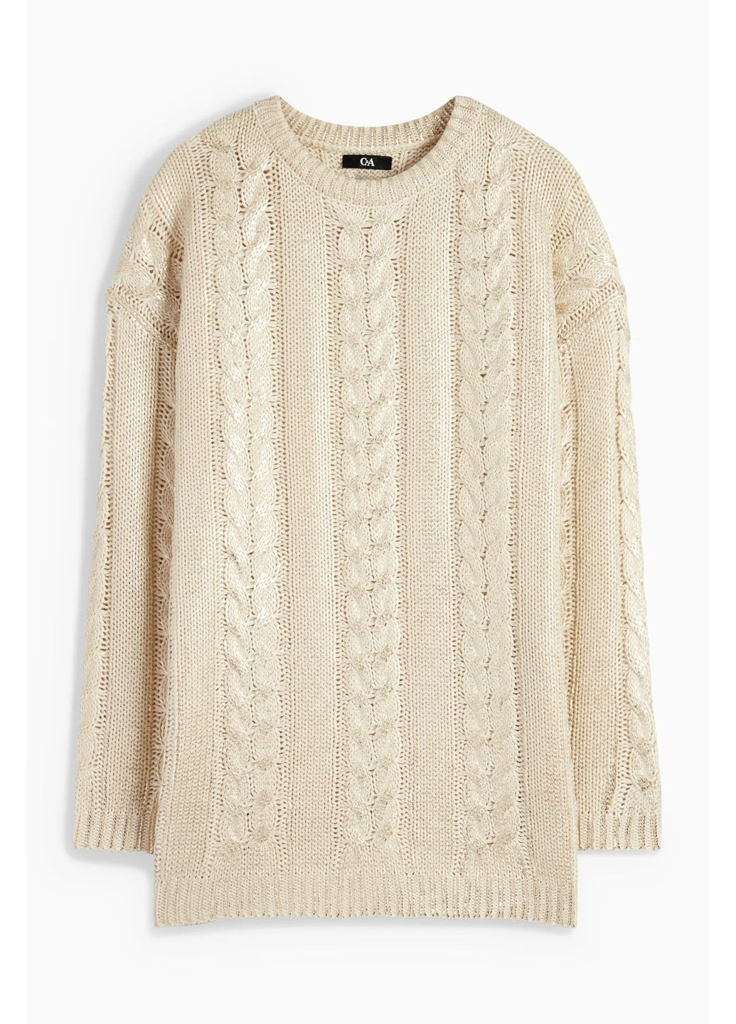 Бежевый демисезонный вязаный свитер C&A
