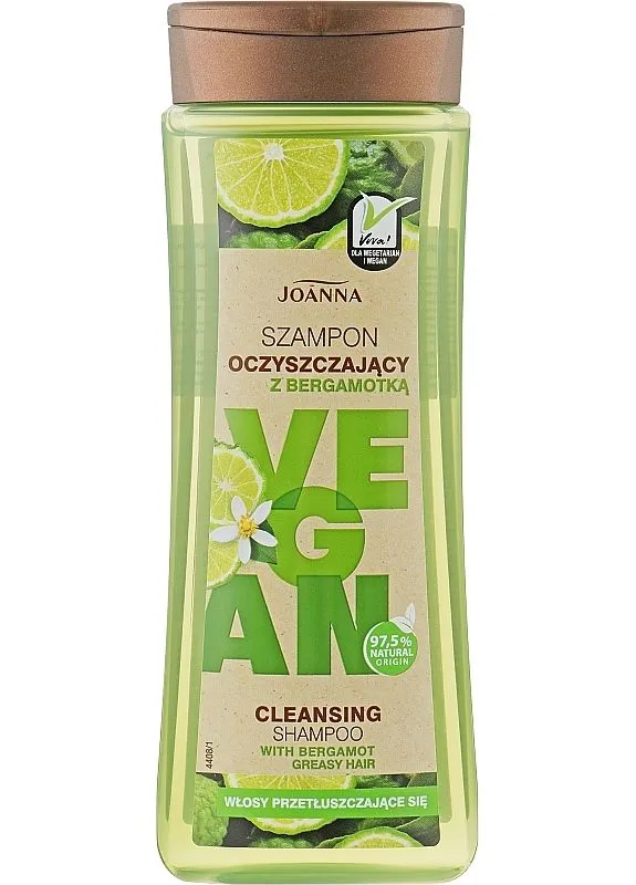Очищувальний шампунь для жирного волосся Vegan Cleansing Shampoo 300ml (2-945353) Joanna (381987963)