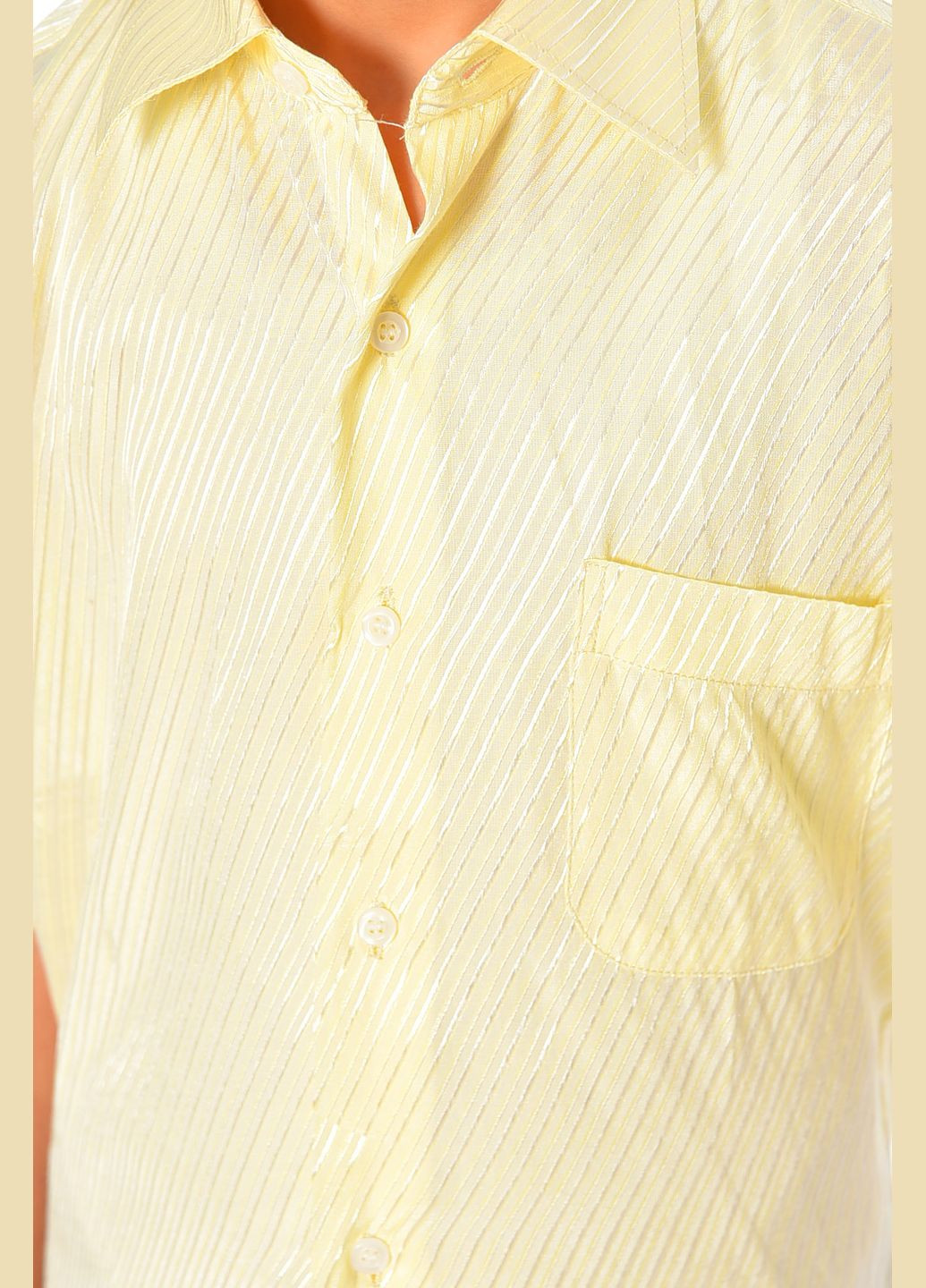 Желтая классическая рубашка однотонная Let's Shop