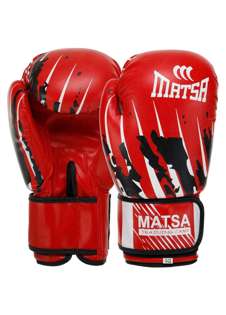 Перчатки боксерские PU MA-7300_Красный_12_унции Matsa (361435857)