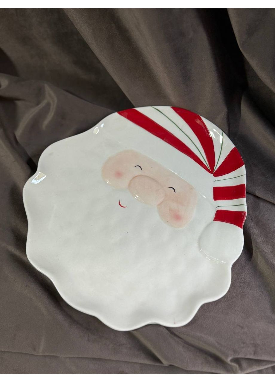 Тарілка сервірувальна новорічна Santa Claus порцелянова 25х25 см CR-1-31 Yiwu (364274491)