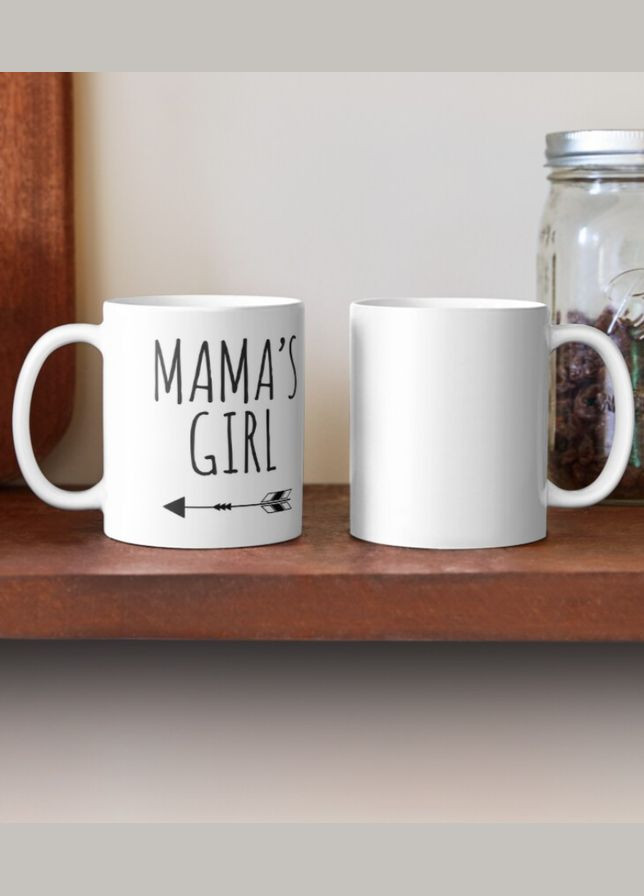 Чашка Керамічна кружка з принтом Мамина дочка Mama's girl для дочки Біла 330 мл Orca (317320144)