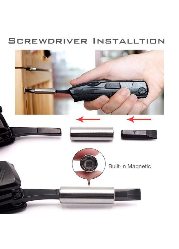 Мультитул Плоскогубцы Кусачки IPRee 9 в 1 + Отвертка, пила, нож, пассатижи + биты (5002331) Clefers (315633903)