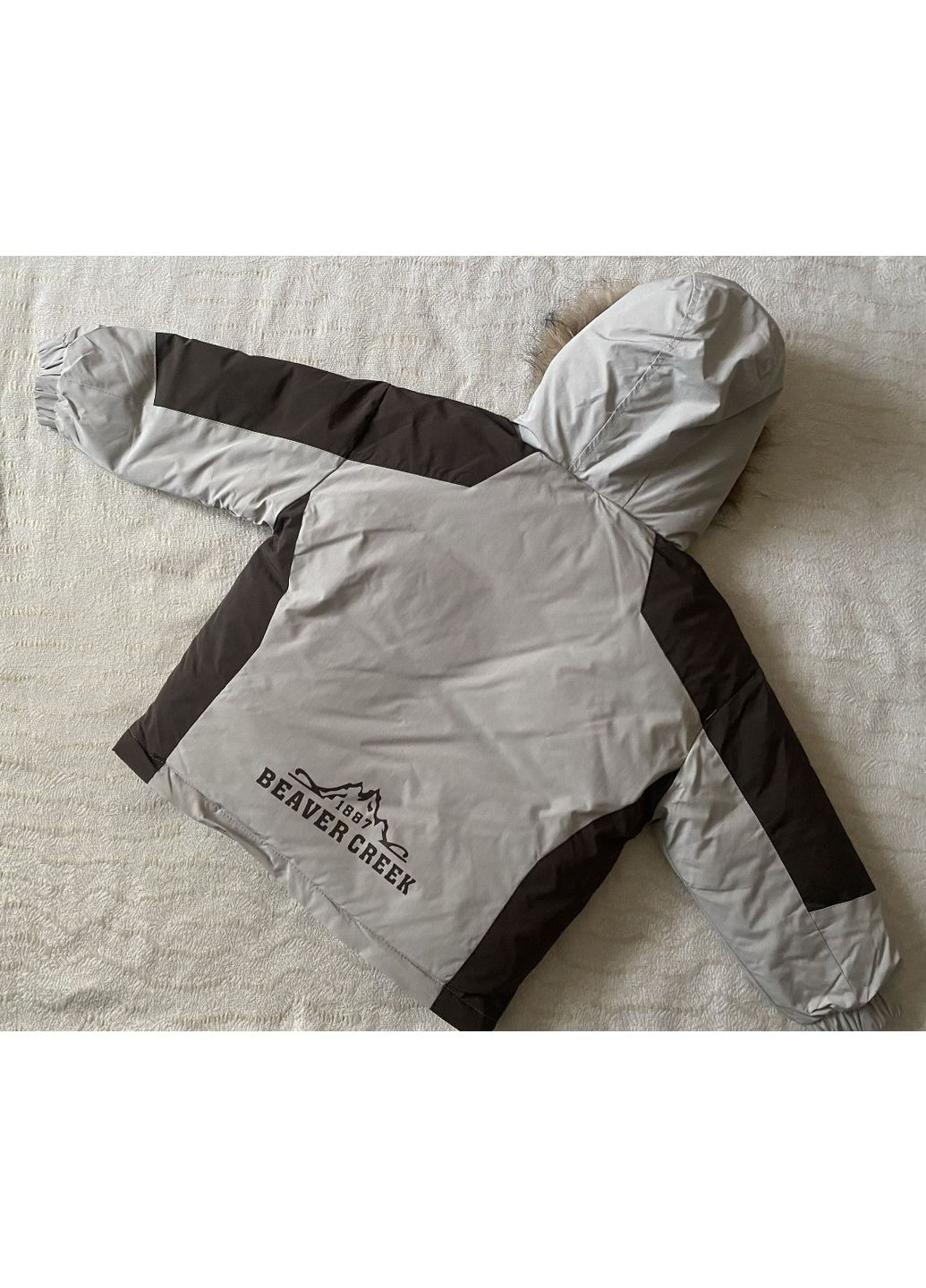 Комбинированная зимняя зимняя куртка оверсайз на мальчика подростка 120-150 No Brand