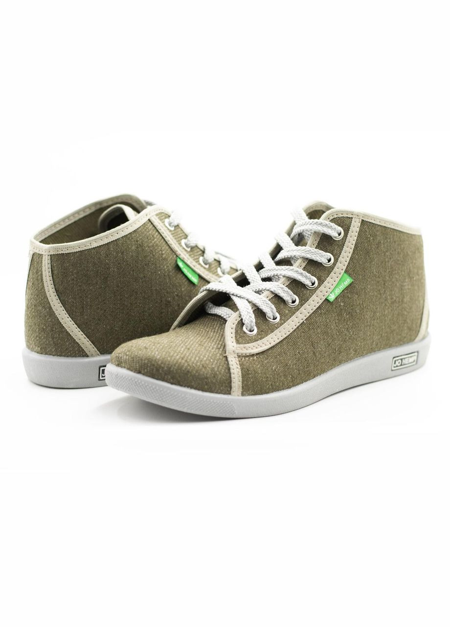 Хаки кеды хаки из конопляной ткани street 44 Jo Hemp