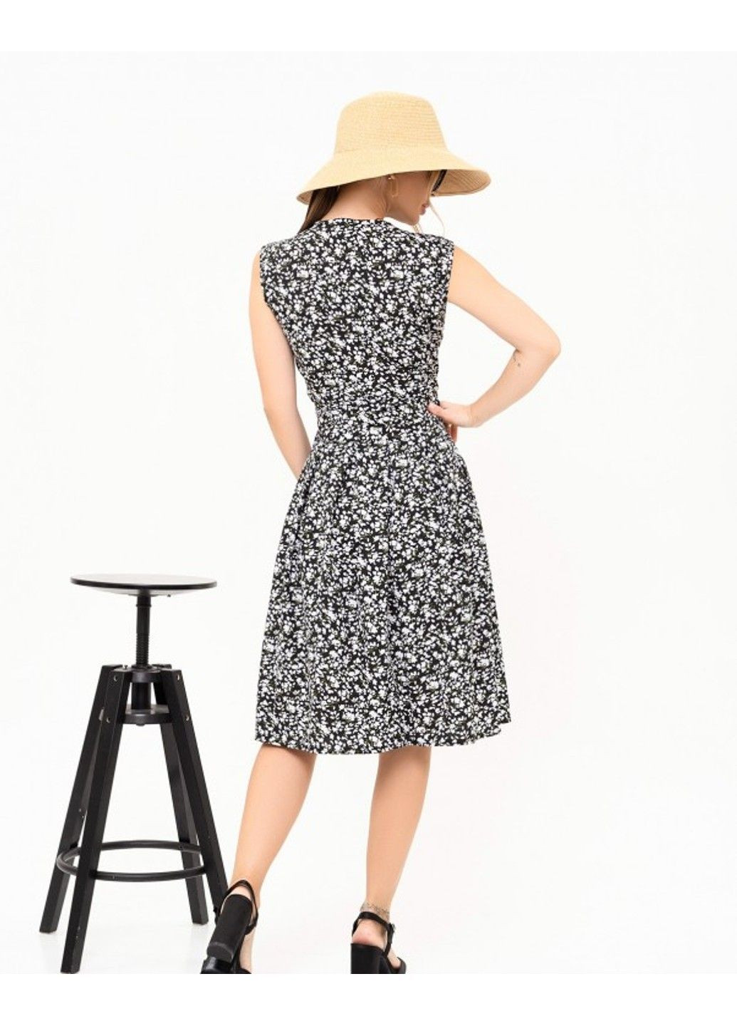 Черное повседневный платье 13905 m черный ISSA PLUS