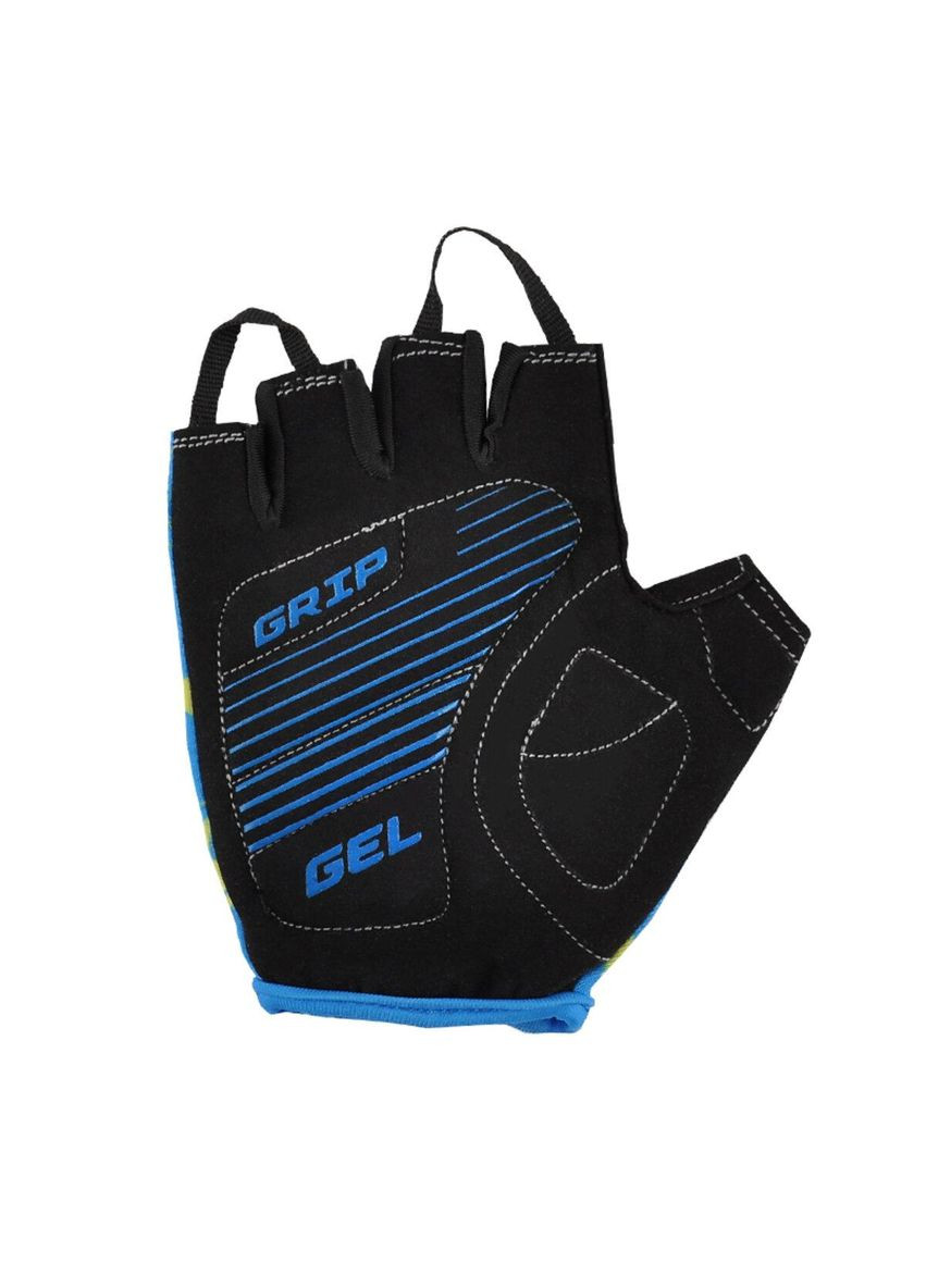 Велоперчатки детские Grey's с короткими пальцами и гелевыми вставками, сине-черные (размер 13-14) GR18725 Greys (322560921)