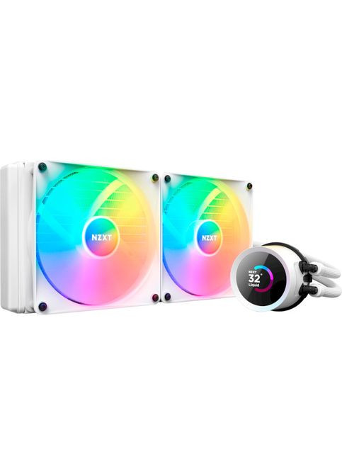 Система водяного охлаждения Kraken RGB 280mm AIO кухонный кулер W/Display RGB Hub Fans White (RL-KR280-W1) NZXT (323086365)