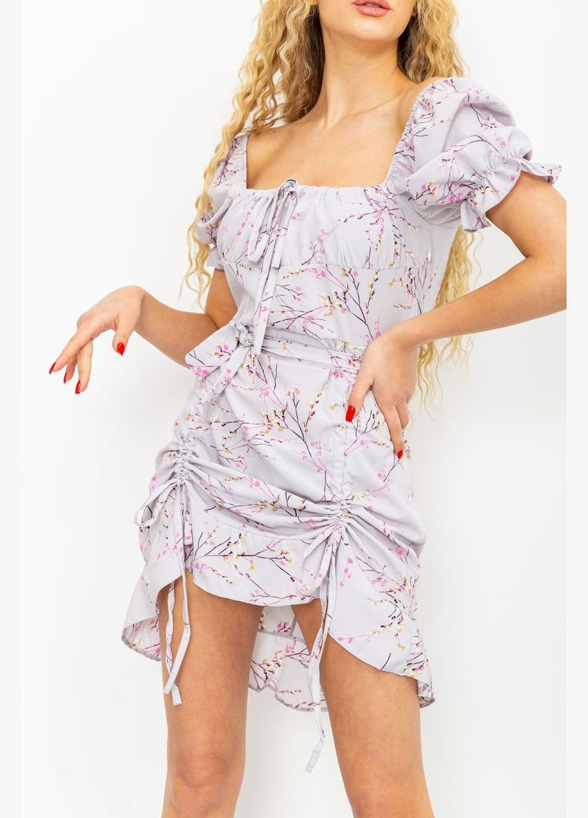 Комбинированное платье с цветочным принтом, цвет оливковый, Ager
