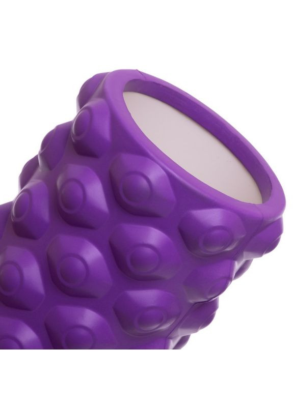 Ролер масажний циліндр (ролик мфр) 45см Grid Bubble Roller EVA (d-14см, Фіолетовий) (FI-6672-BUBBLE_Фіолетовий) SP-Sport (361436789)