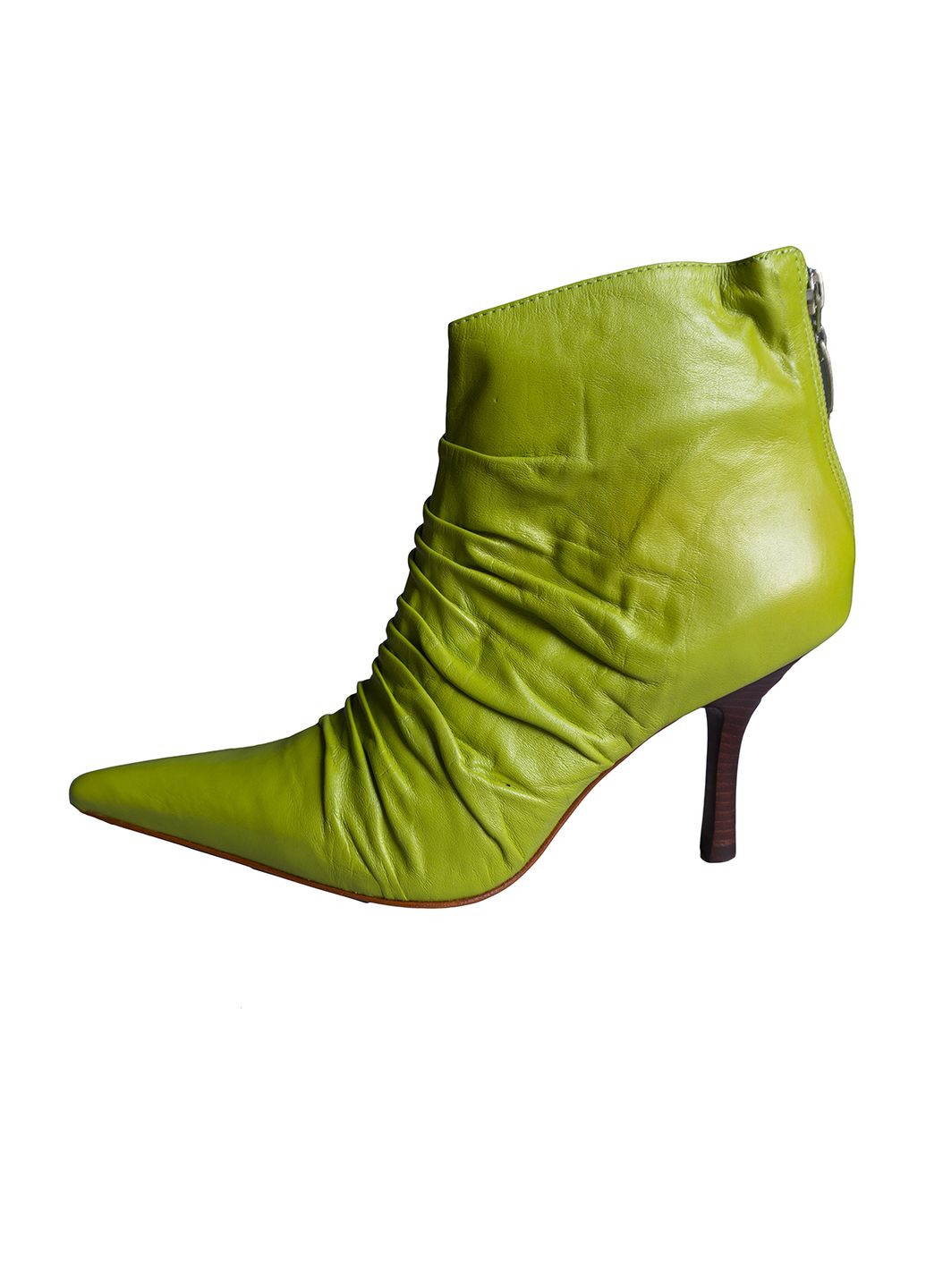 Жіночі шкіряні демісезонні чоботи Салатовий Arezzo (289362733)