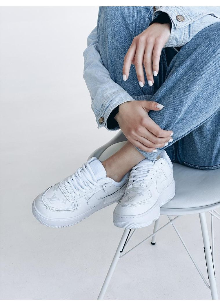 КРОССОВКИ ЖЕНСКИЕ NIKE AIR FORCE 1 SHADOW WHITE LV 1 НАЙК АИР ФОРС 1 ПРЕМИУМ No Brand белые демисезоны (369391054)