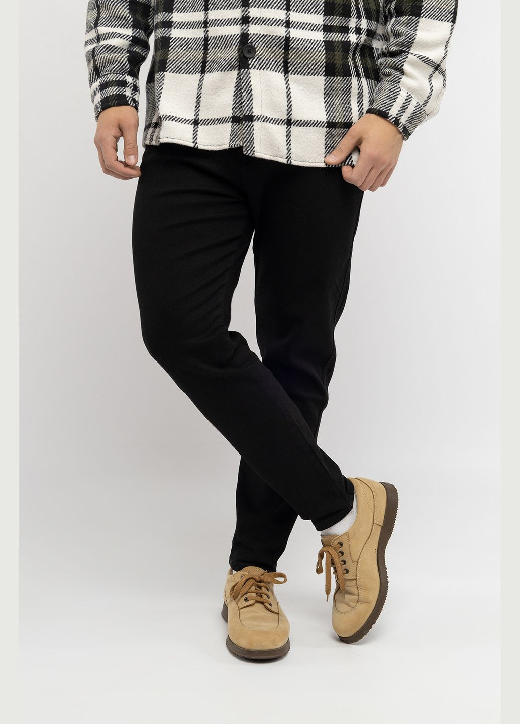 Черные демисезонные мужские джинсы мом цвет черный цб-00233099 Redman