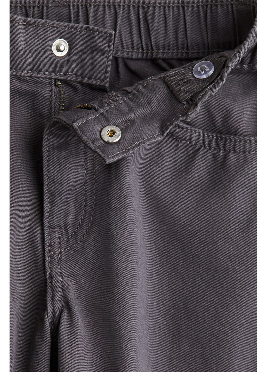 Штани котонові з кишенями для хлопчика Loose fit 1264841-001 графітовий H&M (369842265)