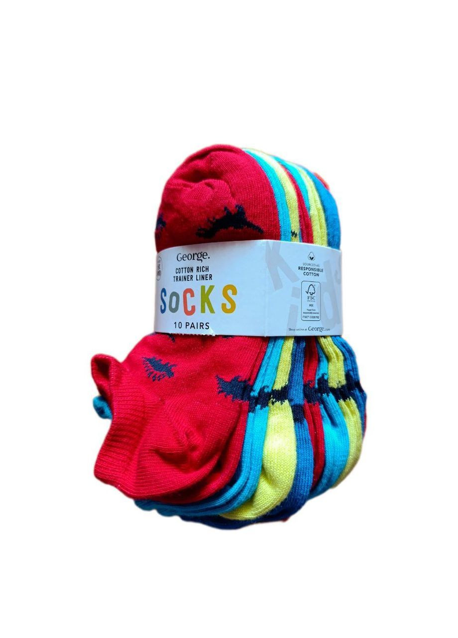 Комбіновані набір шкарпеток для хлопчика 10 пар 27-30 розмір 127250 George всесезон (365072728)