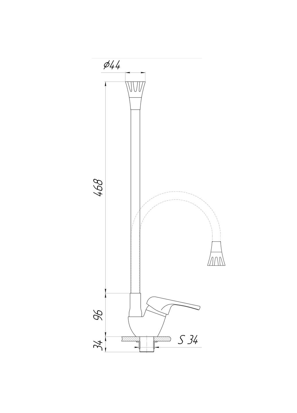 Змішувач для кухні BLITZ DBC-203SA-B01 Domino (335040293)