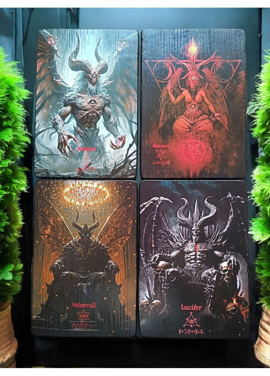 Панно "Астарот - Властелин Тайн" 19×28 см, дерево, с подвесом Handmade (365797662)