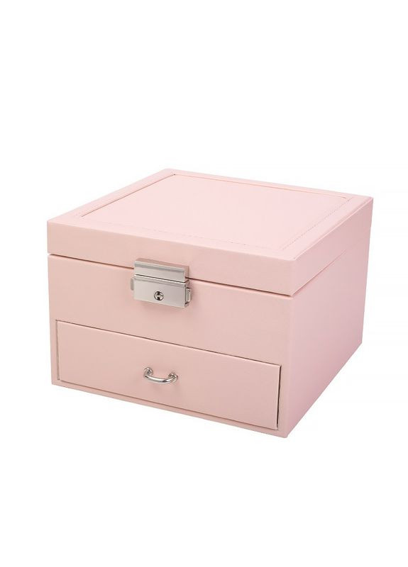 Скринька SP-01143 для прикрас і ювелірних виробів дворівнева з дзеркалом Pink 4 шт. Casegrace (352013140)