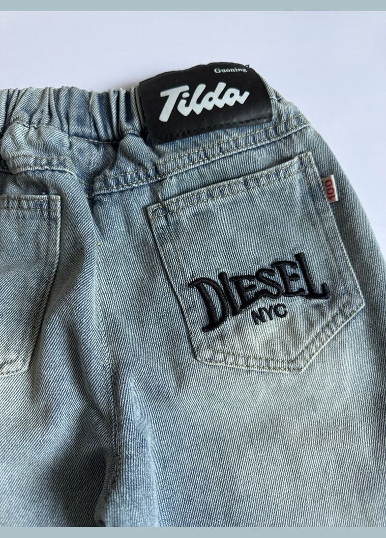 Голубые демисезонные брюки No Brand