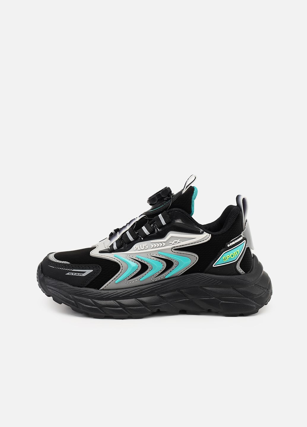 Чорні Осінні кросівки для хлопчика, на пласкій підошві колір чорний цб-00273896 Kimboo