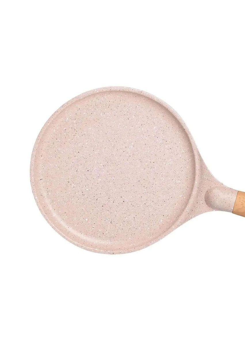 Алюмінієва млинцева сковорода з мармуровим антипригарним покриттям Ø 22 см, товсте дно бежевий HP-4-427CR MGC (368767381)