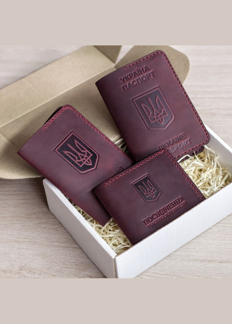 Набор обложек на УБД, военный билет и паспорт, марсала SD Leather (299339614)