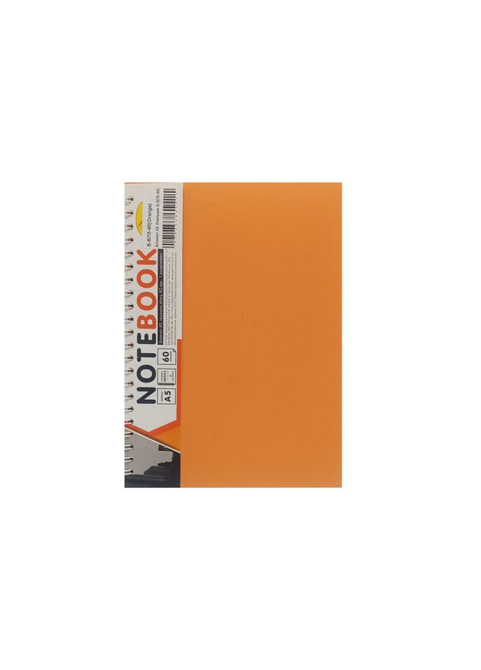Блокнот А5 Б-БП5-60, 60 листів, пружина збоку Помаранчевий Апельсин (324767033)