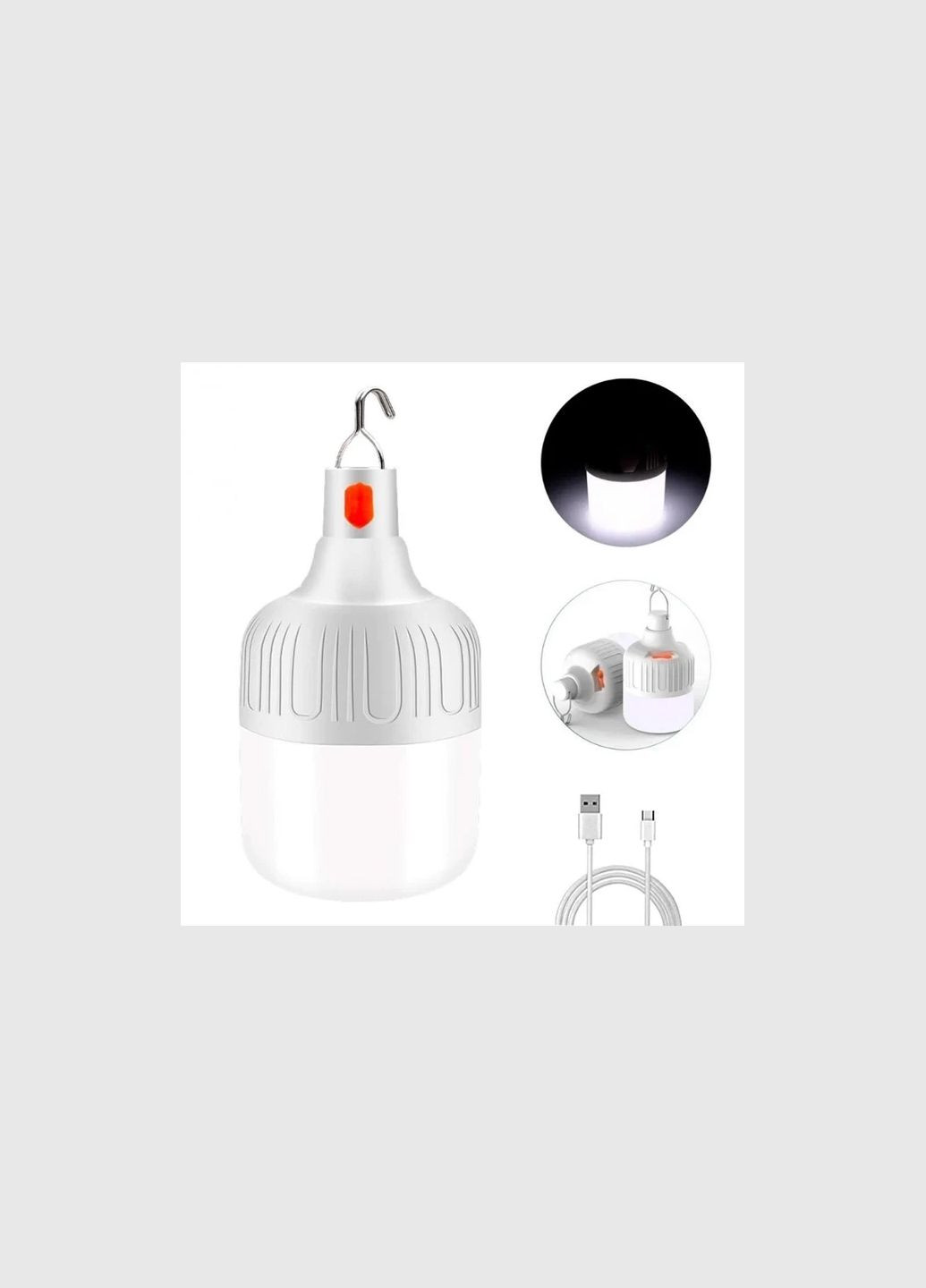 Кемпінговий переносний ліхтар LED-лампа 100 W на гачку No Brand (326066024)