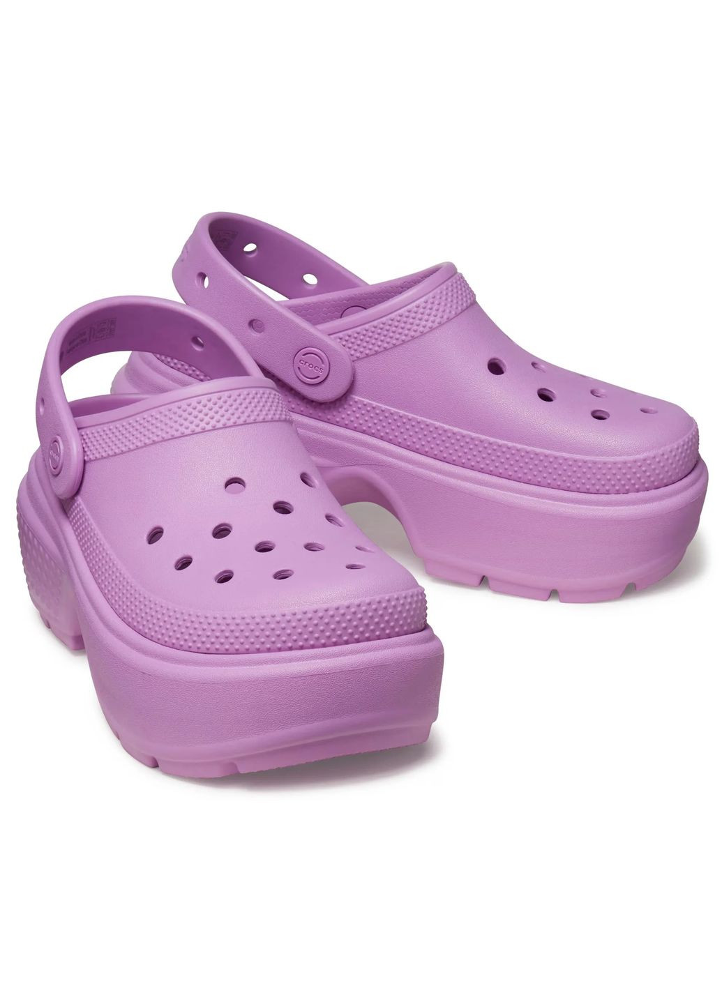 Фиолетовые женские кроксы stomp clog bubble Crocs