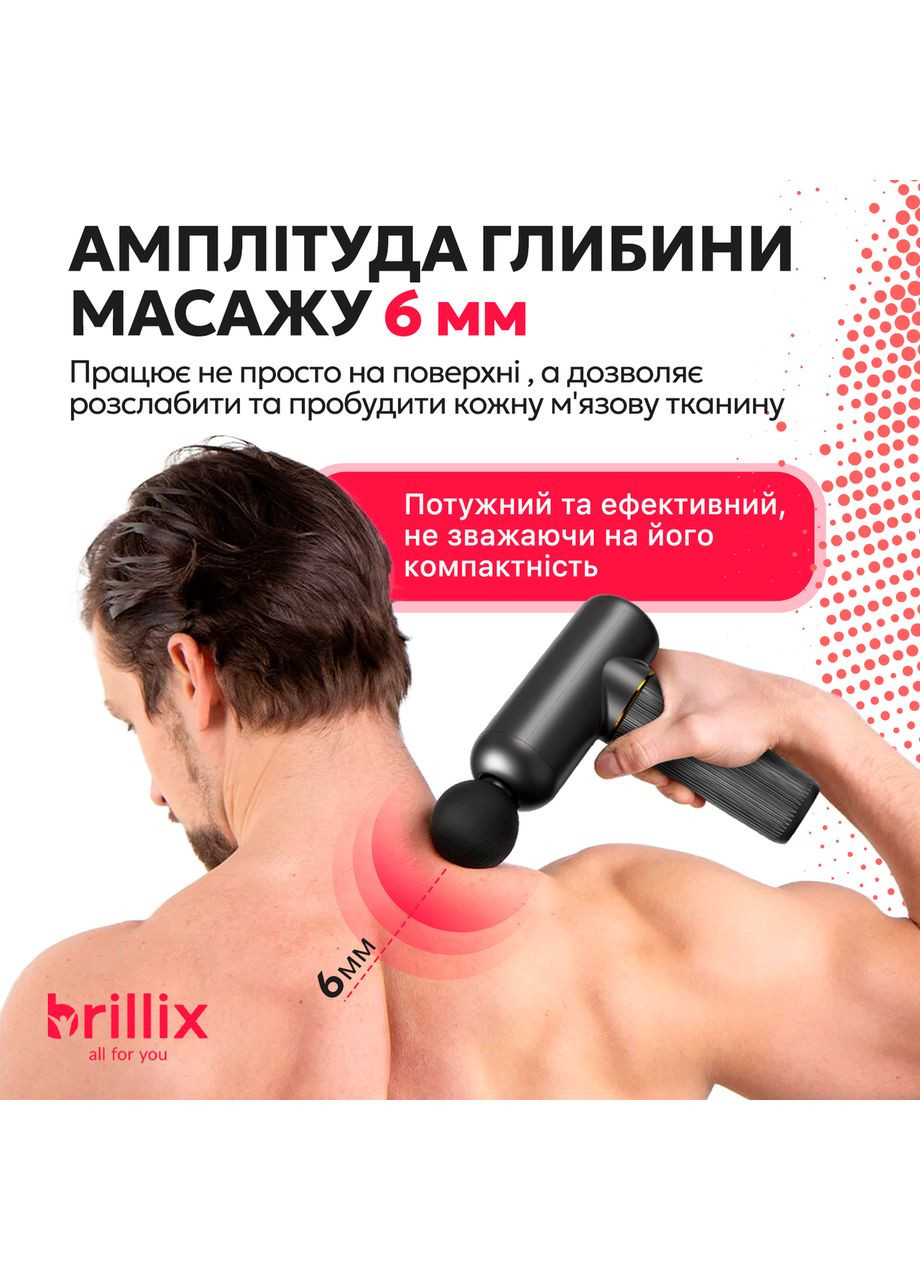 Портативный ручной массажер для тела 30 скор. массажный пистолет – вибрационный ударный перкуссионный массажер No Brand (347590399)