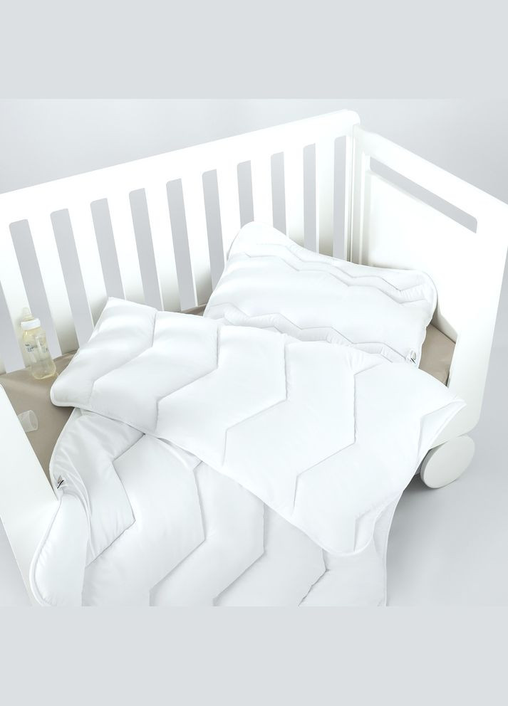 Ковдра дитяча в ліжечко Comfort ТM PAPAELLA 100х135 см зиґзаґ білий IDEIA (275870426)