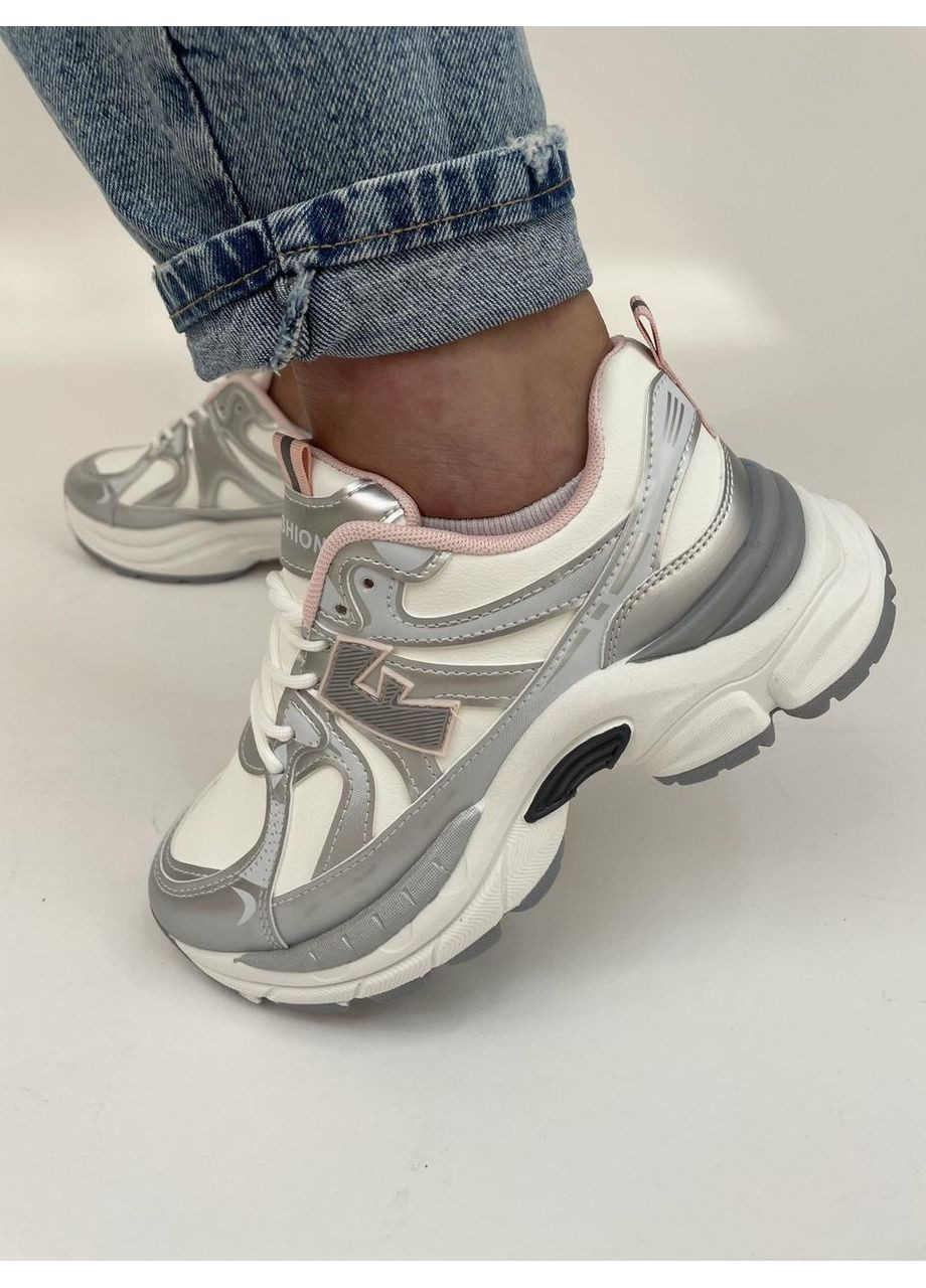 Жіночі стильні кросівки білі (B007) No Brand білі демісезони (360965436)