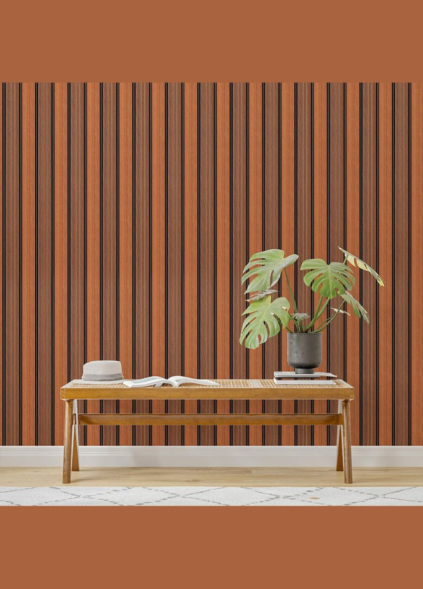 Рейка декоративна PS 2900х120х12мм Теплий каштан SW-00001753 Sticker Wall (365819521)