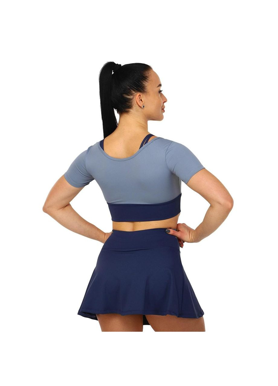 Комплект спортивний жіночий спідниця та топ JYMD035-JYMQ005 розмір синій SP-Sport (342105025)