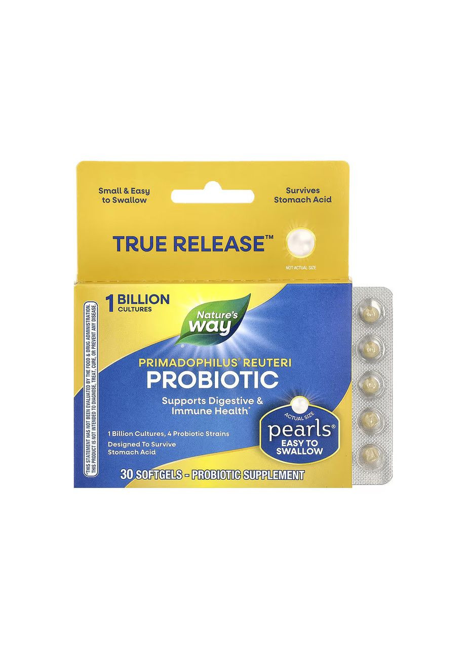 Primadophilus® Reuteri Probiotic Pearls - 30 softgels (Пошкоджена упаковка) Nature's Way (369157755)