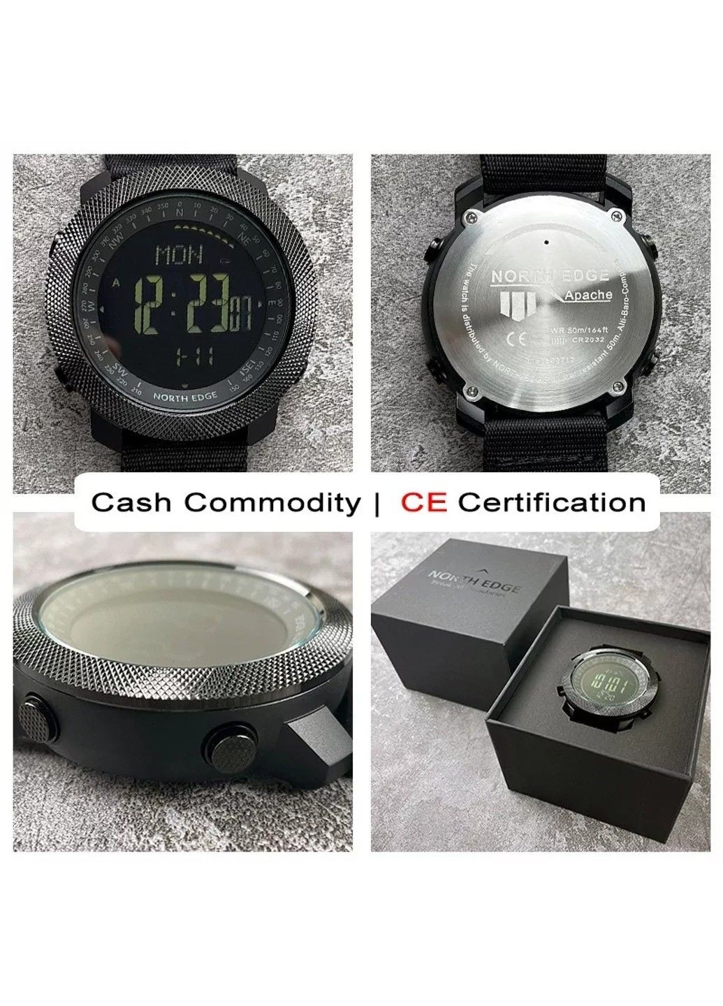 Тактические мужские наручные часы Apache 3 (Silicone) North Edge (313653809)