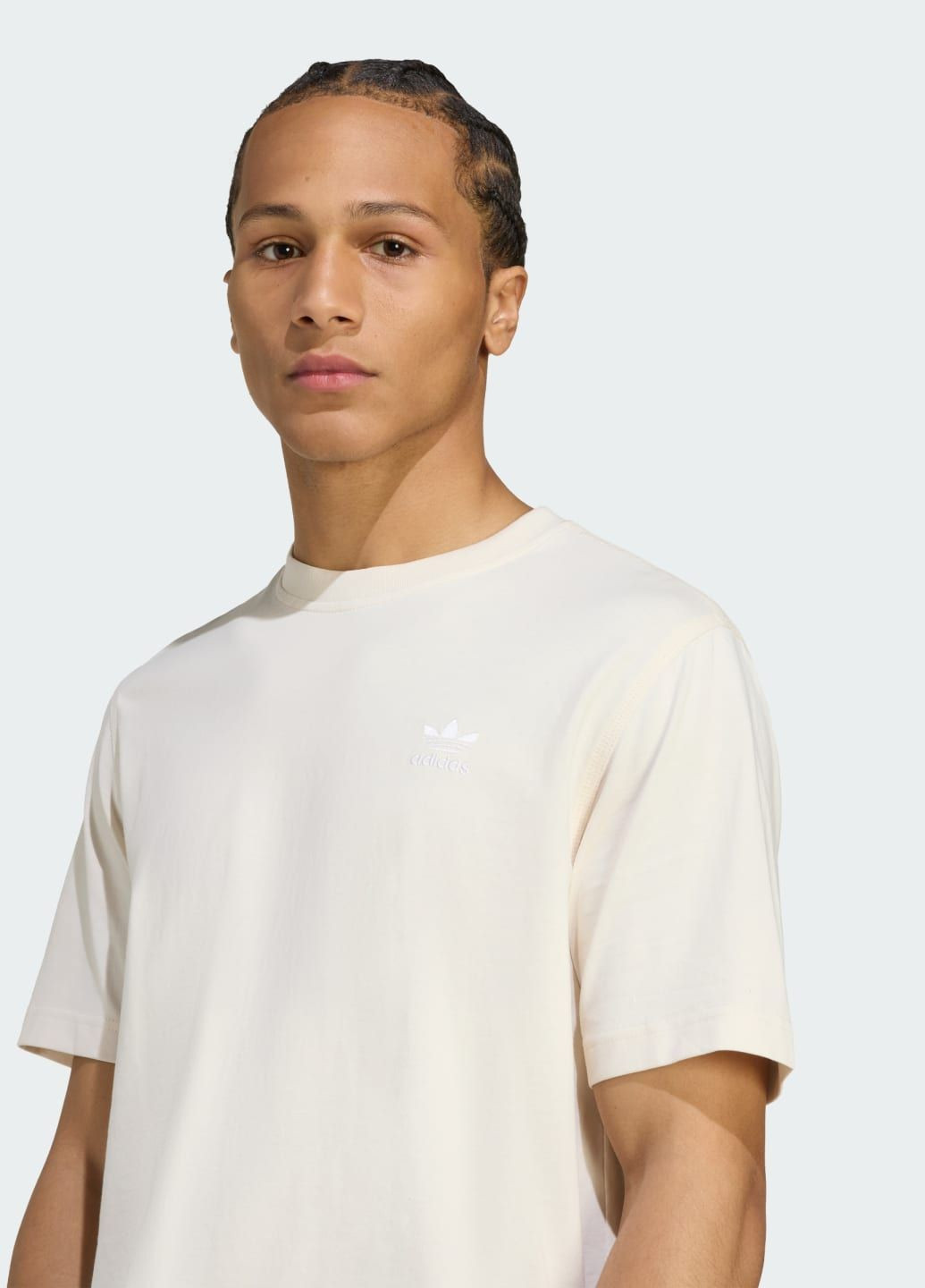 Біла футболка trefoil essentials adidas