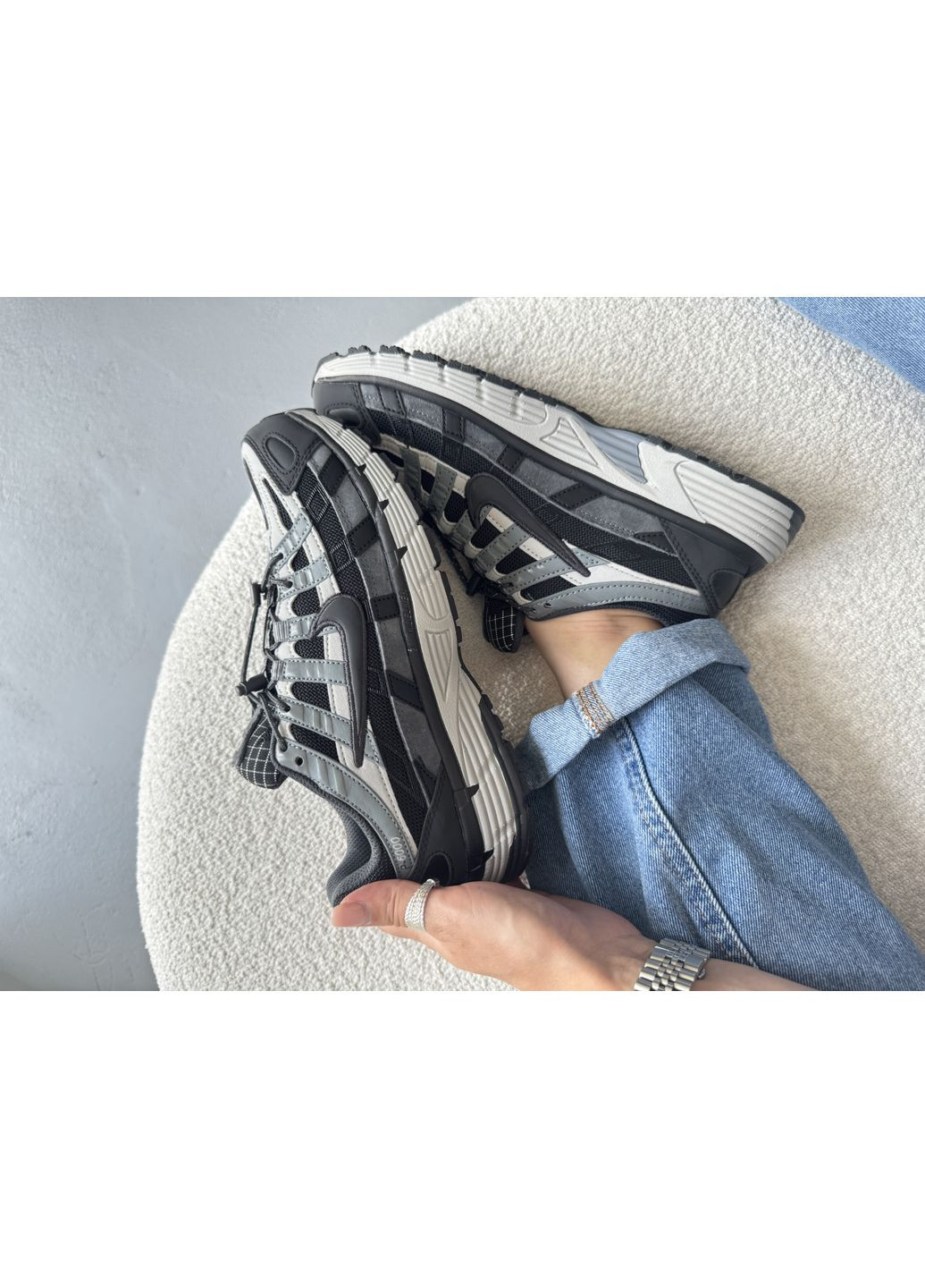 КРОСІВКИ ЖІНОЧІ NIKE P-6000 BLACK / GREY НАЙК П-6000 No Brand сірі демісезони (367172317)