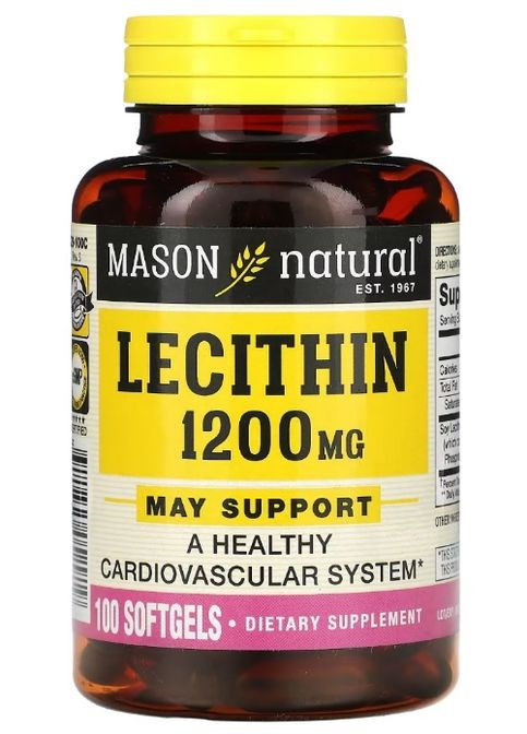 Lecithin 1200 mg 100 Caps Mason Natural (291848644)