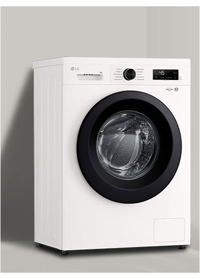 Стиральная машина F2Y1HS6W фронтальная, 7кг, 1200, A+++, 44см, дисплей, пара, инвертор, LG (364275507)