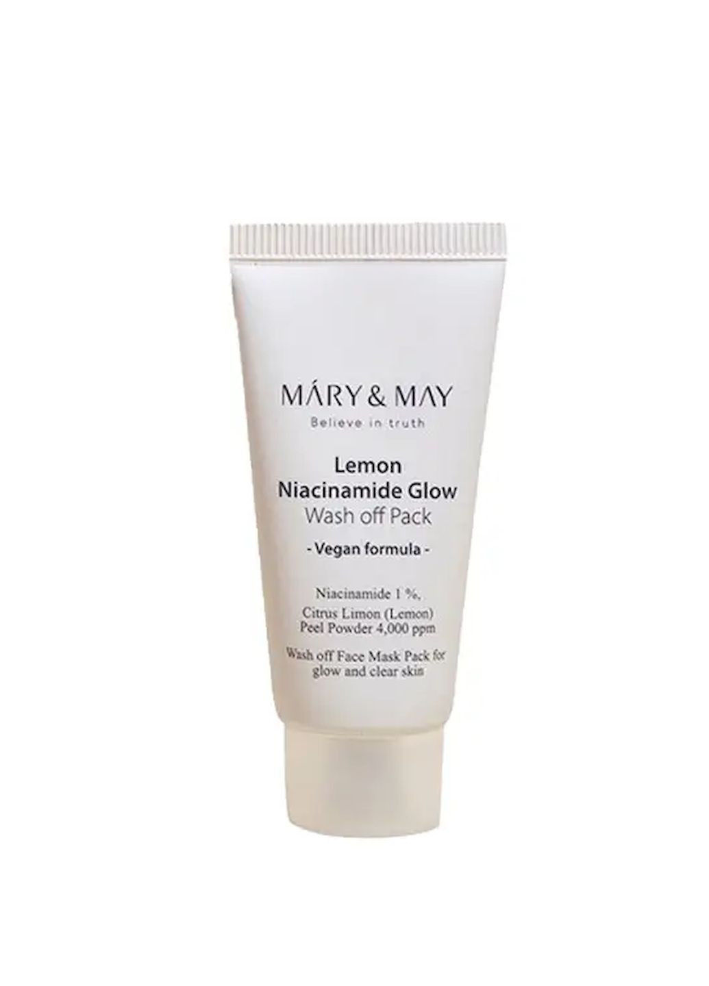 Глиняна маска MARY&MAY LEMON NIACINAMIDE GLOW WASH OFF PACK з ніацинамідом та цедрою лимона, МІНІАТЮРА 30 г! Mary & May (291001290)