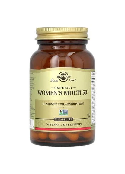 One Daily Women's Multi 50+ 60 капсул Solgar (387021533)