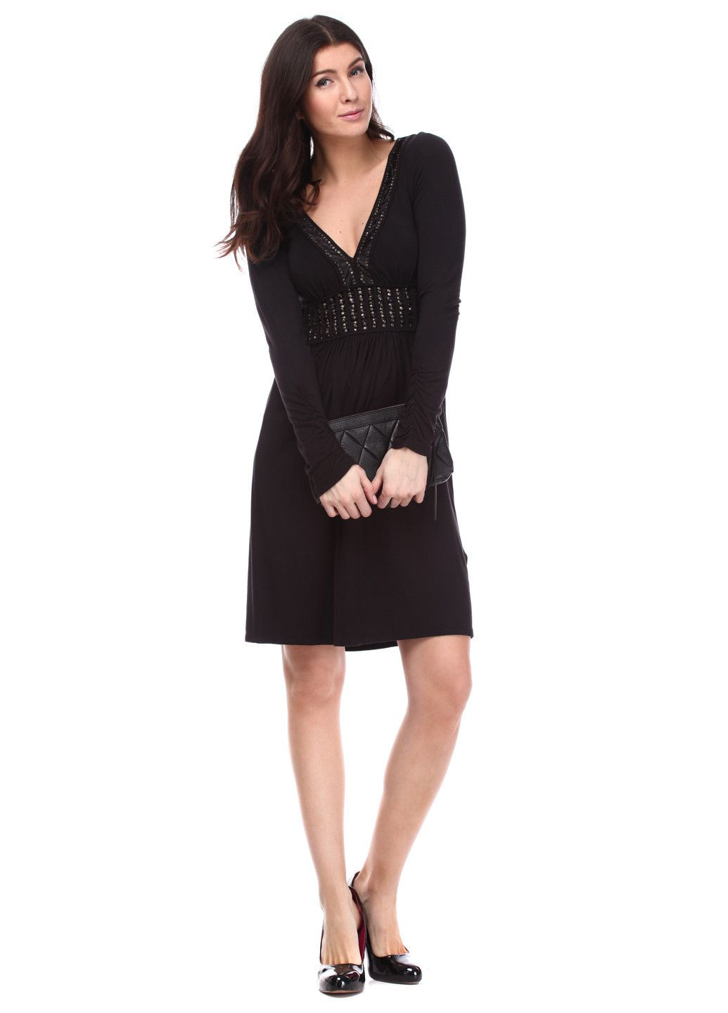 Черное повседневный платье черный Fornarina однотонное