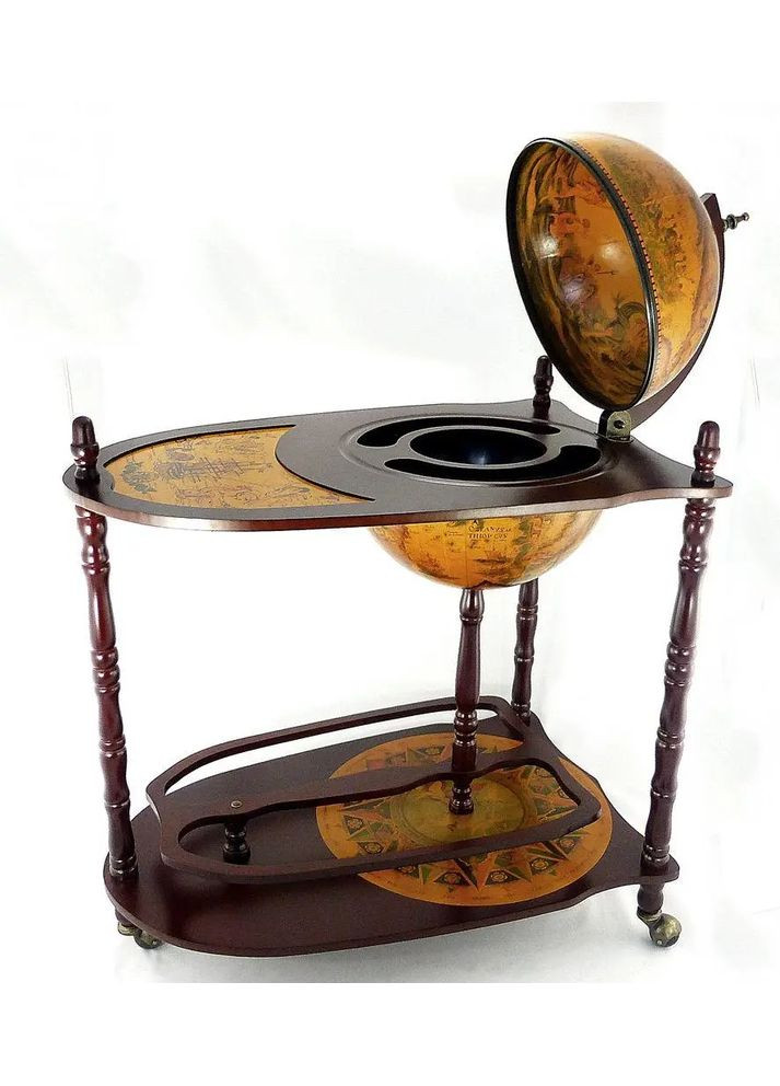 Глобус-бар зі столиком великої карти світу подарунок начальнику директору керівнику | Діаметр сфери 33 см Handmade 33035R (346085181)