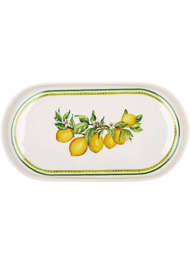 Набір 3 овальних блюда "Сицилійський Лимон" 30.5х16см, порцелянові Bona (339781939)