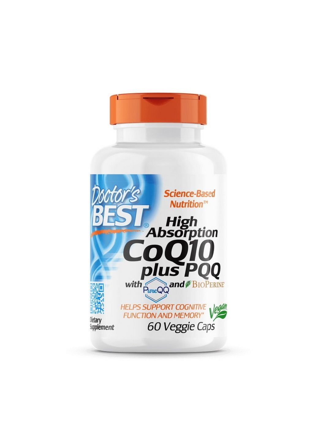 Вітаміни та мінерали CoQ10 plus PQQ High Absorption, 60 капсул Doctor's Best (293482959)