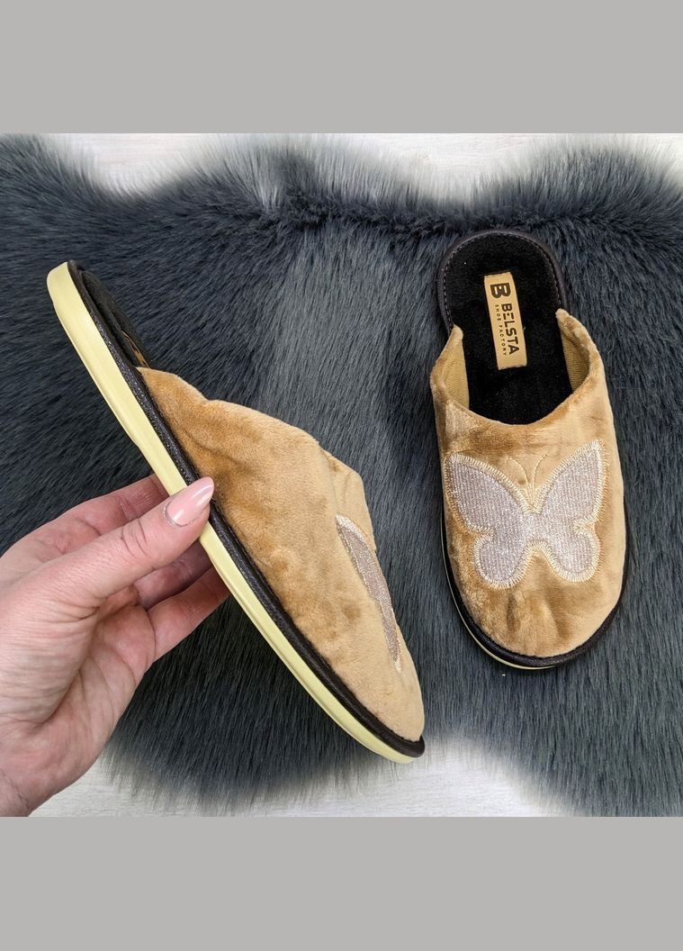 Тапочки жіночі домашні із закритим носком велюрові Белста (311503890)