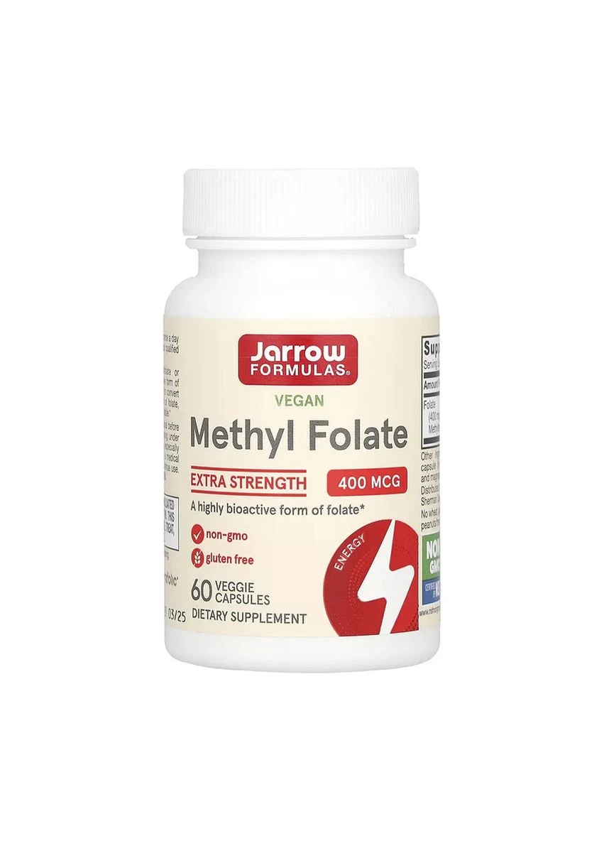 Метилфолат 60 капсул без глютену не містить ГМО. Jarrow Formulas (393454024)