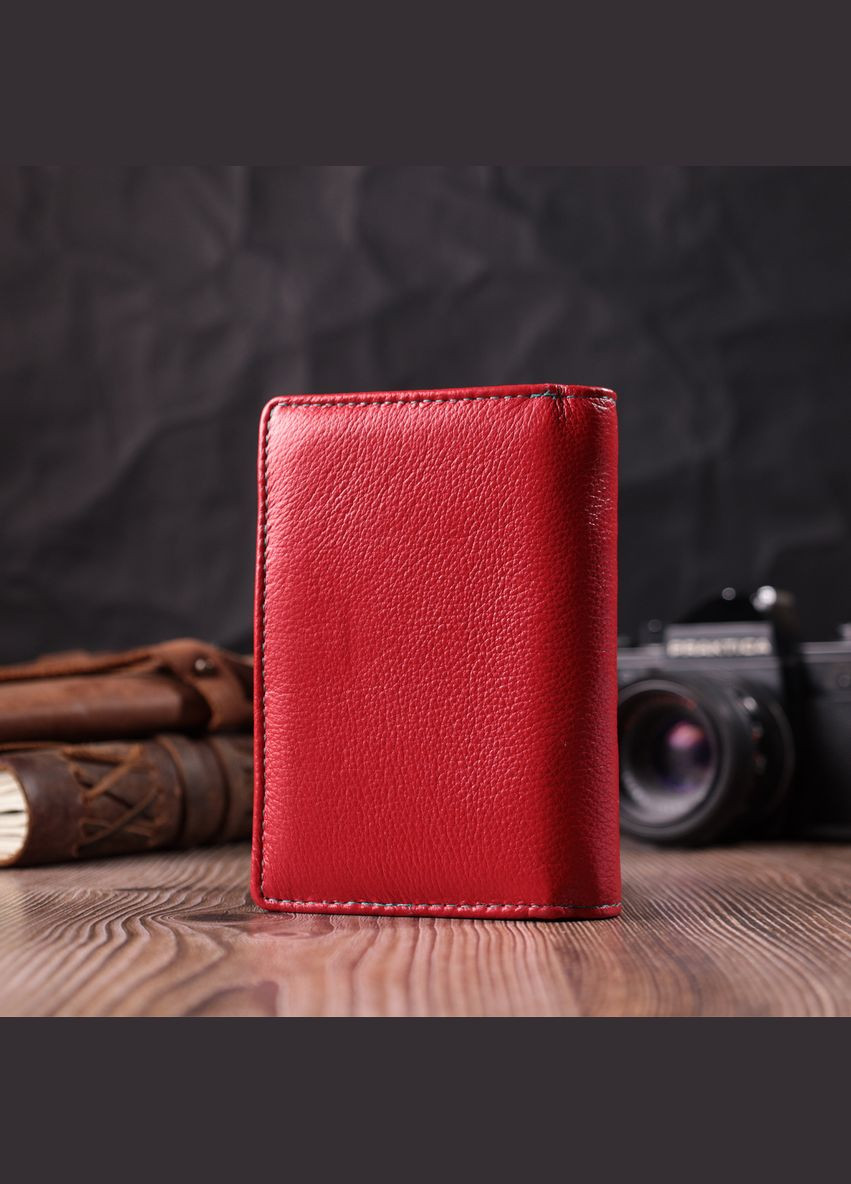 Женский кошелек из натуральной кожи с монетницей 22503 Красный st leather (306881585)